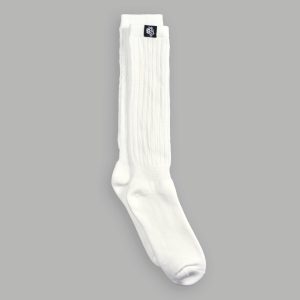 Wolf Patch V2 High Rise Comfy Socks in Cream