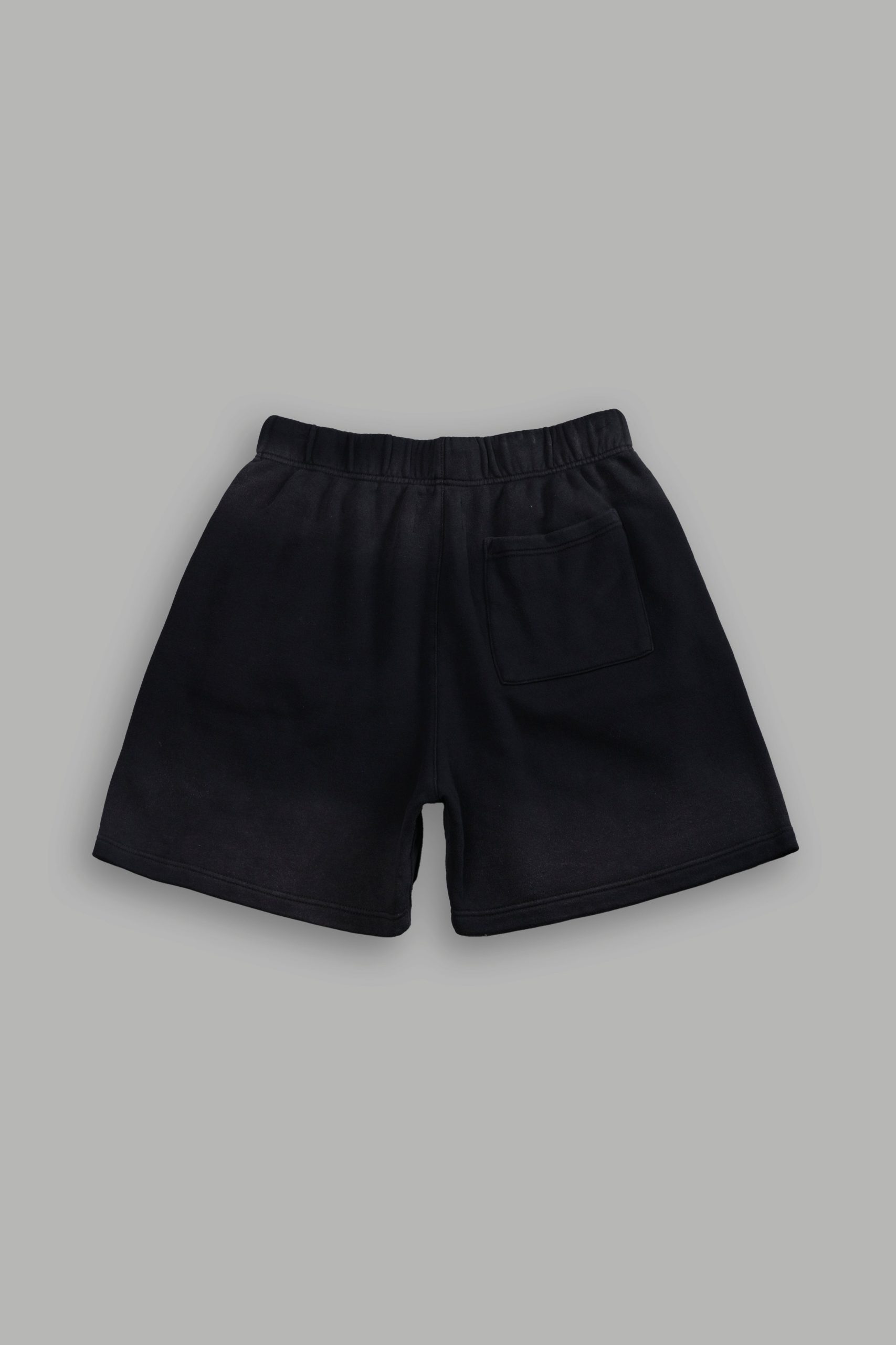 Studded Midnight Wolves Oversized Post Lounge Sweat Shorts in Black Drift Wash - Image 3