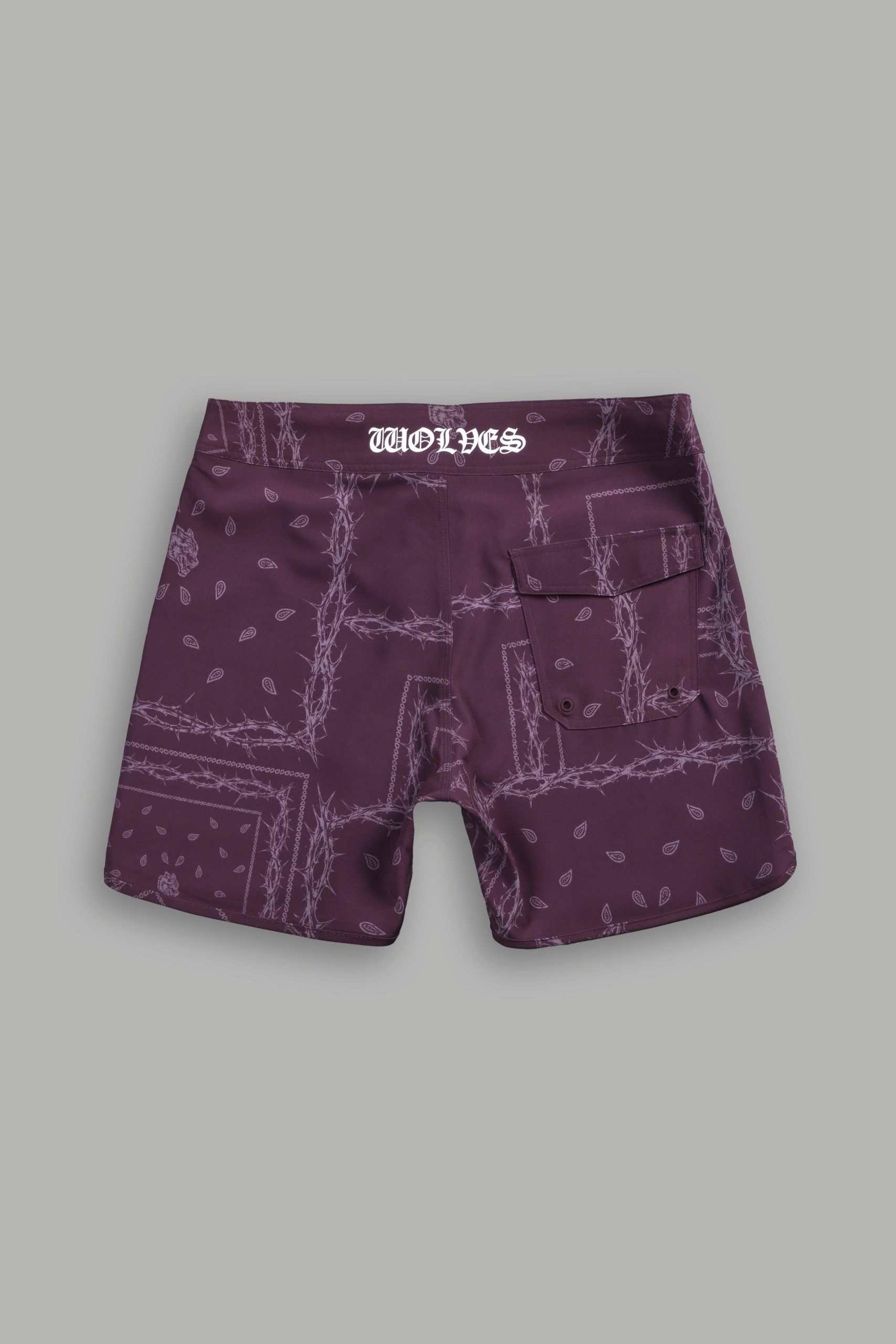 Darc Sport Wolves Club 5.5 No Weapon Stage Shorts in Cherry Wine Thorn Paisley - Image 2