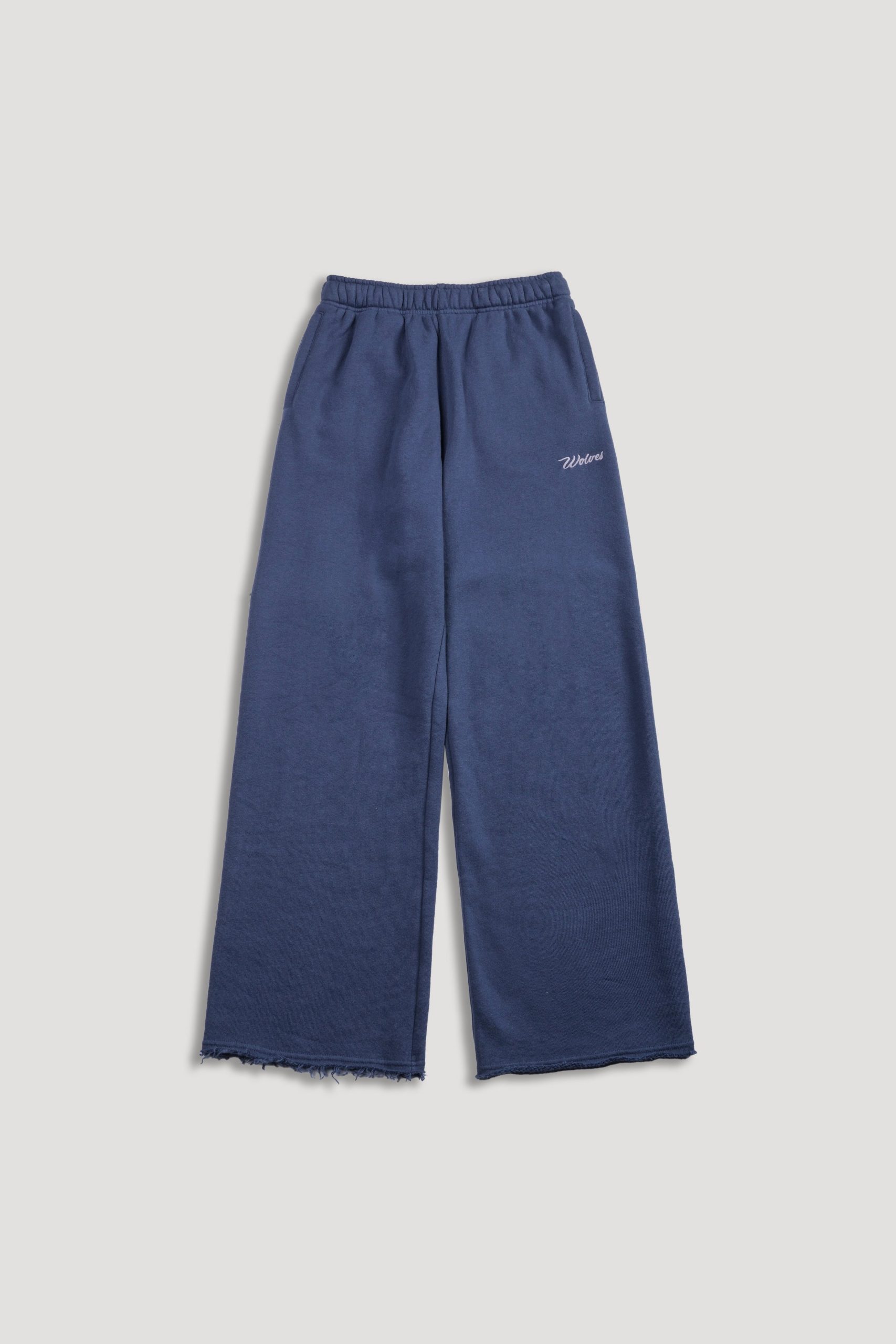 Cursive Wolves Premium Big Cozy Sweats in Washed Denim - Image 10