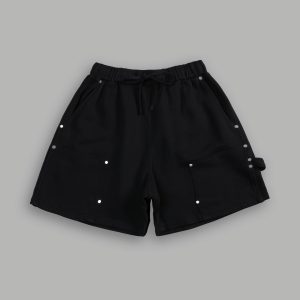 NFGU Forever Rivet Fleece Shorts in Black