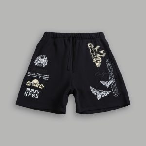 Hollow Virtue Post Lounge Sweat Shorts in Black