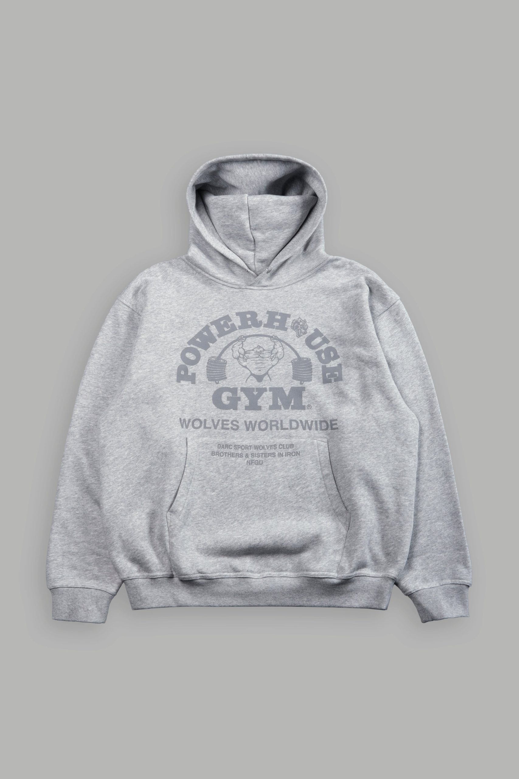 Powerhouse of the Wolves Pierce Hoodie in Light Athletic Gray
