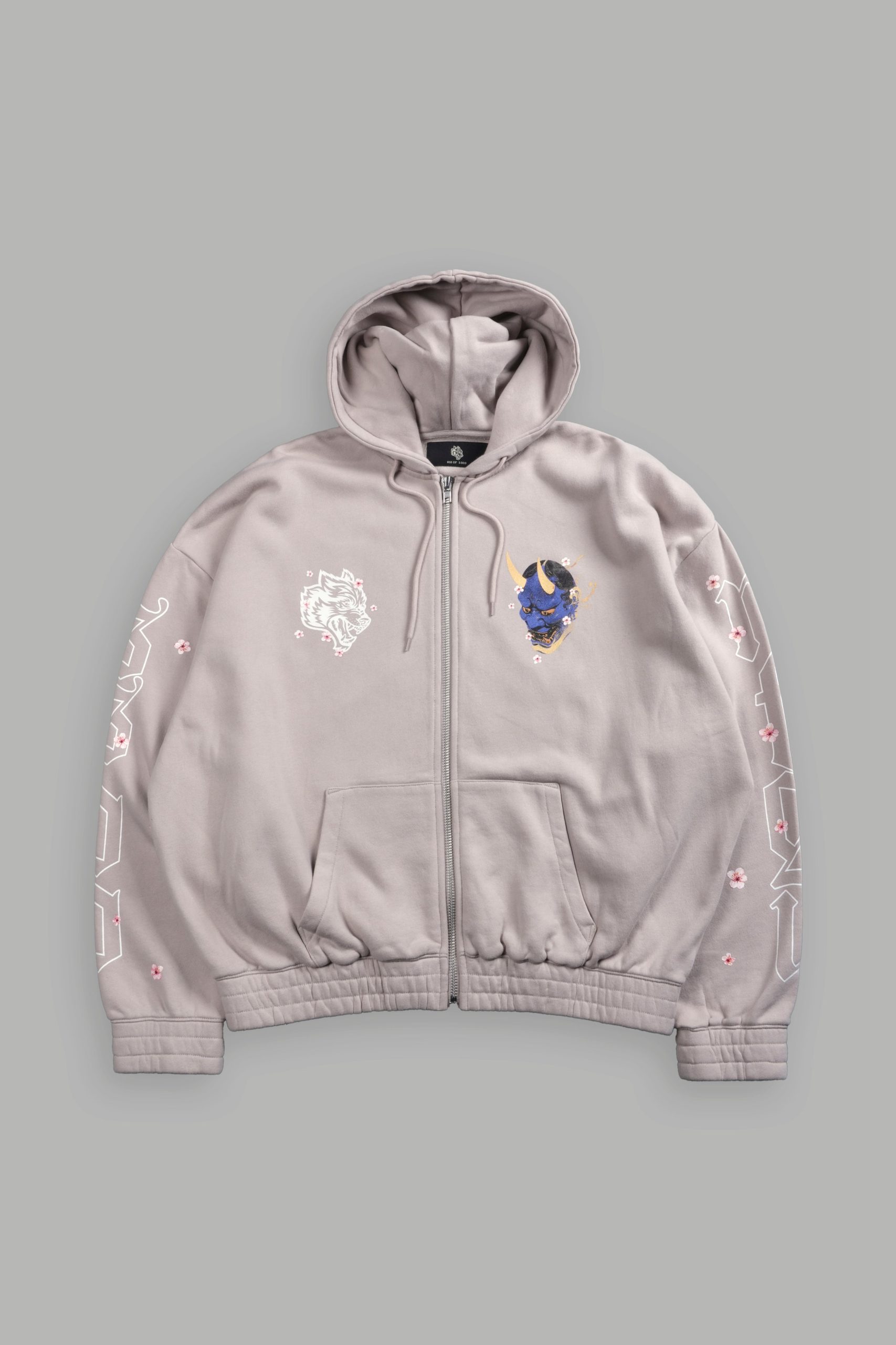 Oni Code Blossom Chambers Zip Hoodie in Clay - Image 3