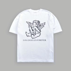 Los Cherub Premium Oversized Tee in White