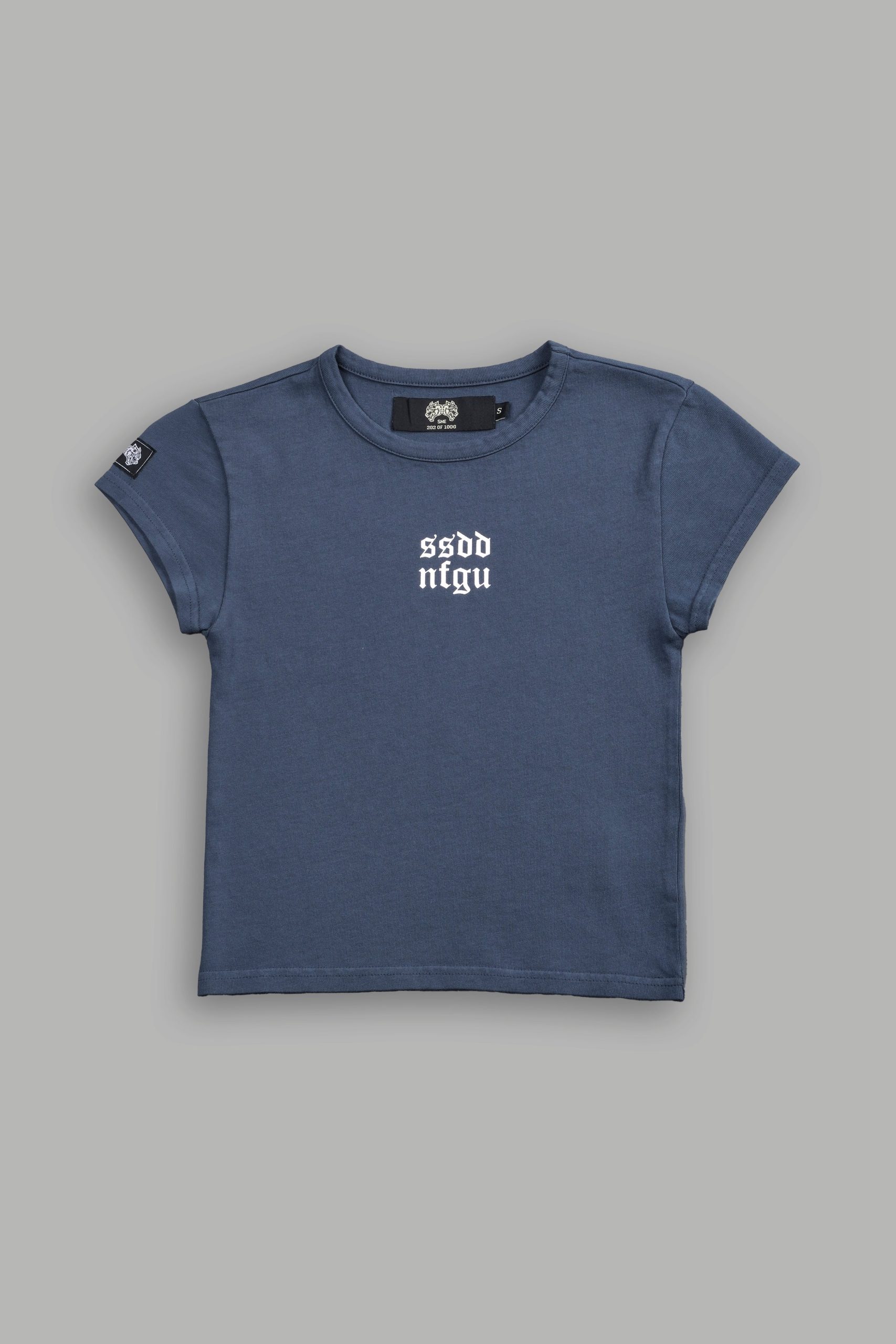 Wolf Label SSDDNFGU Baby Tee in Darc Blue - Image 3