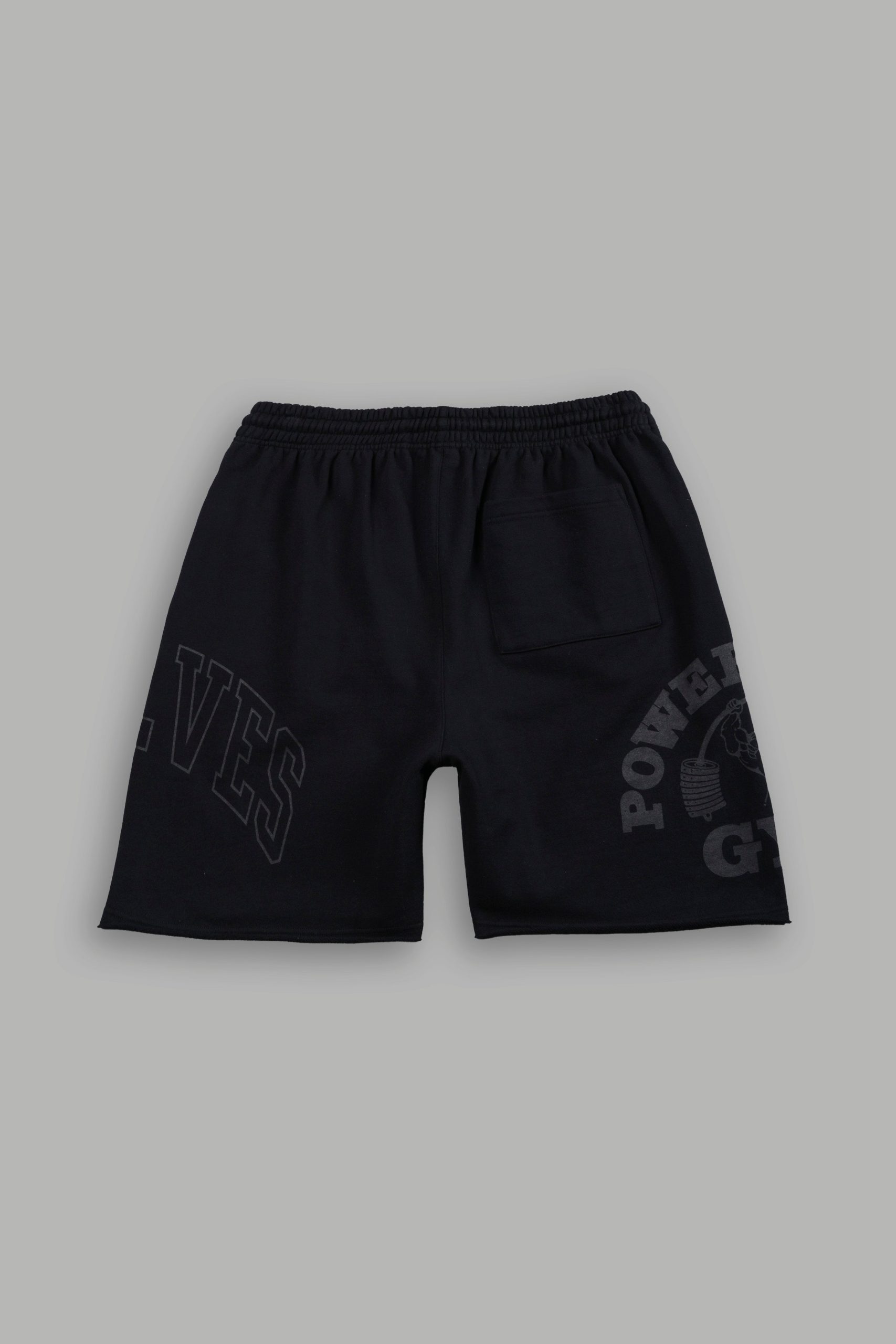 Powerhouse of the Wolves Grunge Brock Sweat Shorts in Black - Image 3