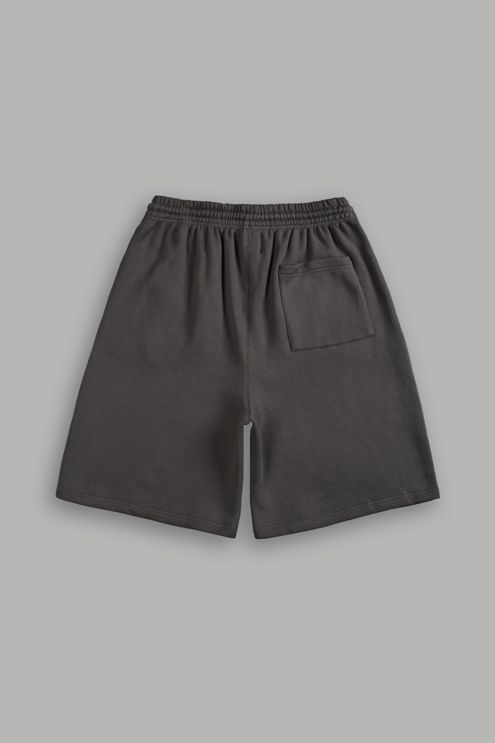 Dual Stud Oversized Osiris Sweat Shorts in Wolf Gray - Image 3