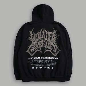 Sheer Loyalty Pierce Hoodie in Black