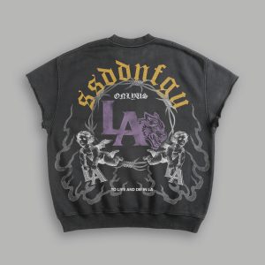 La Heritage Cap Sleeve London Crewneck in Wolf Gray