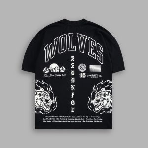 Fired Up Premium Oversized Tee in Black