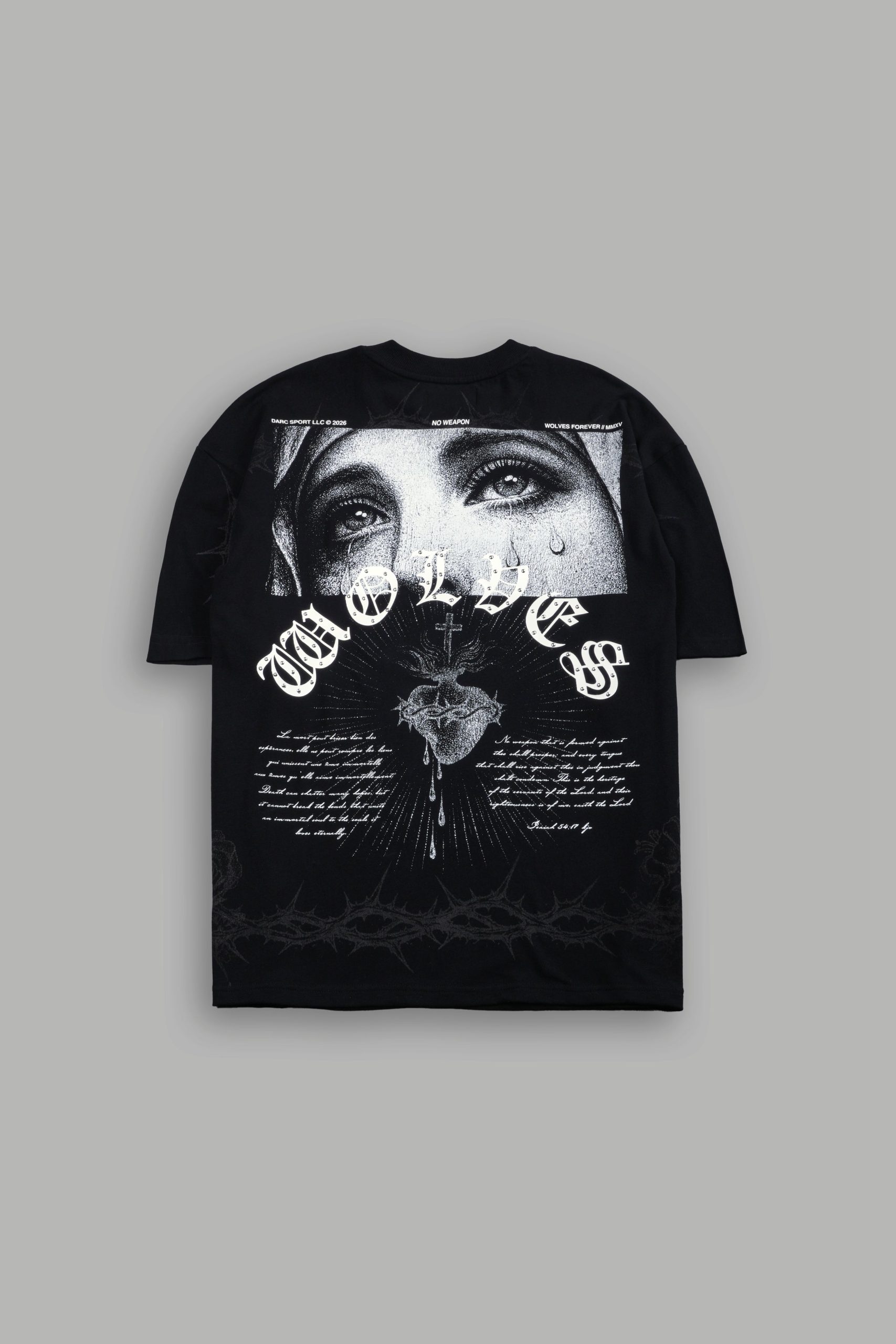 Sanctified Premium Oversized Tee in Black