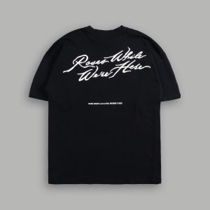 Roses While We're Here Premium Oversized Tee in Black