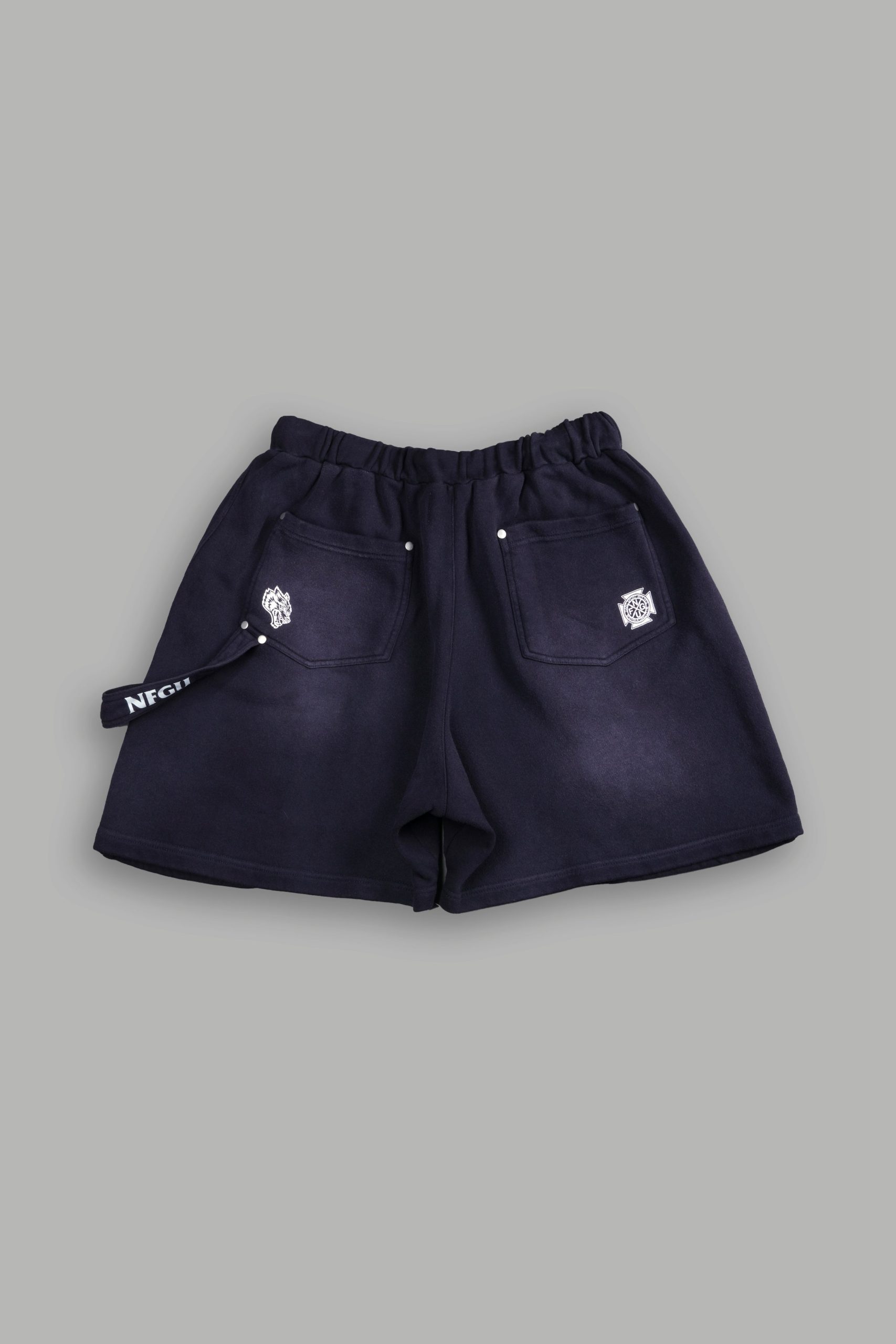 NFGU Forever Rivet Fleece Shorts in Nightshade Sun Fade - Image 3