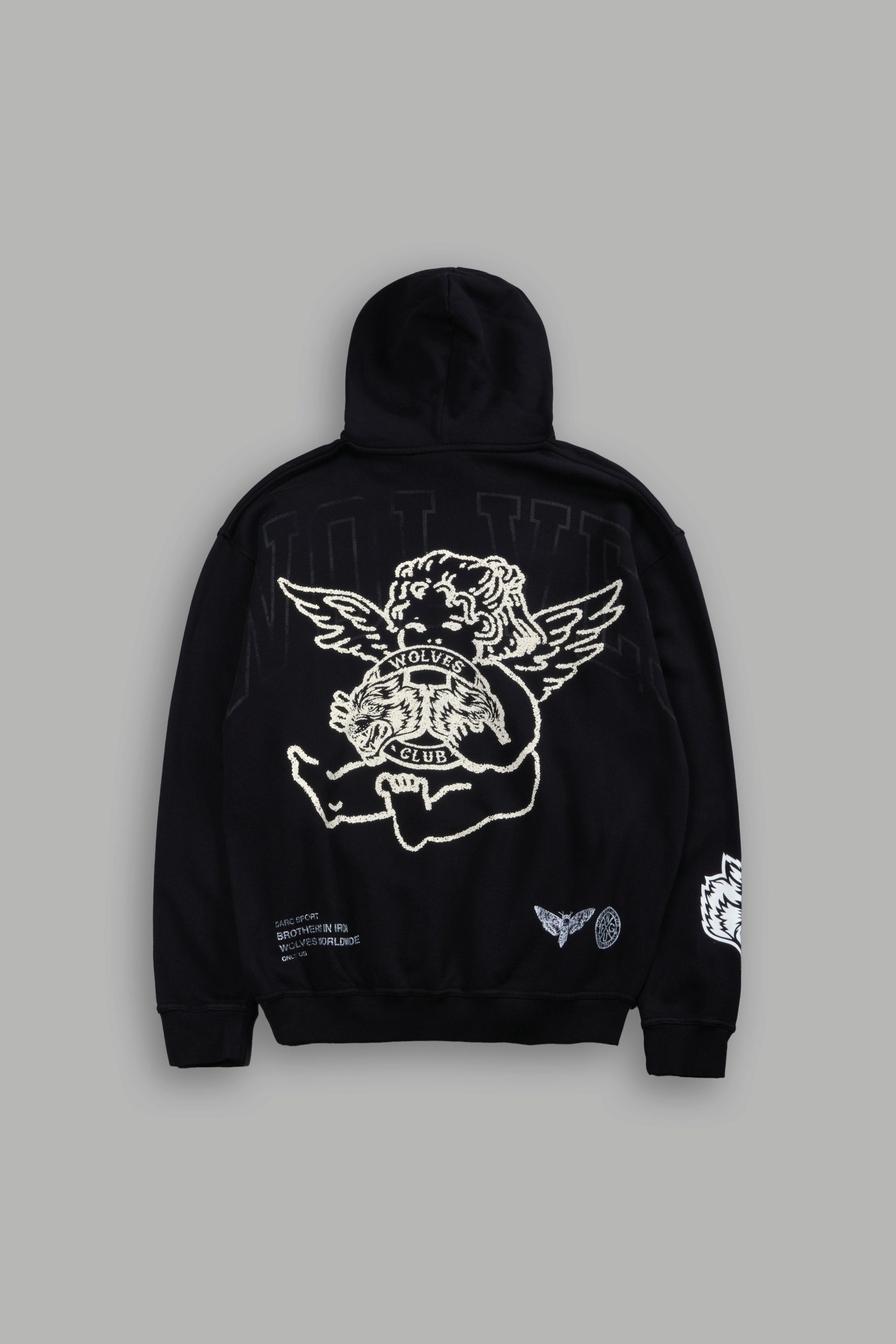 Wolves Club Cherub Pierce Hoodie in Black