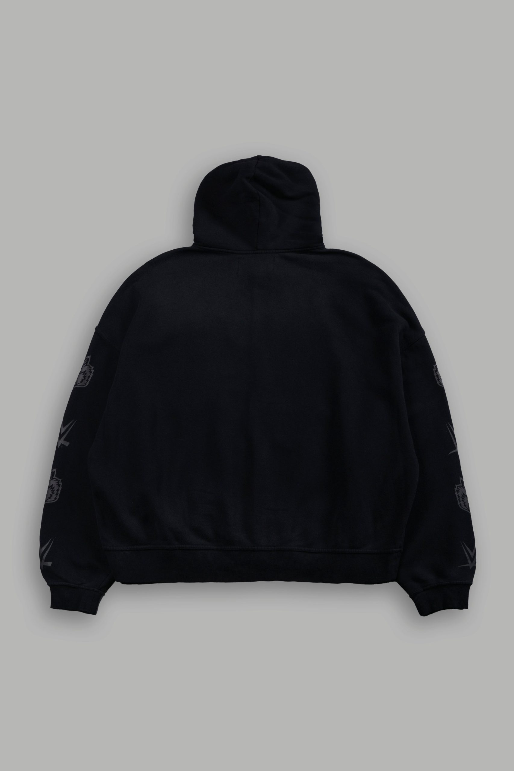 Stone Cold Forever Vex Double Zip Hoodie in Black Drift Wash - Image 3