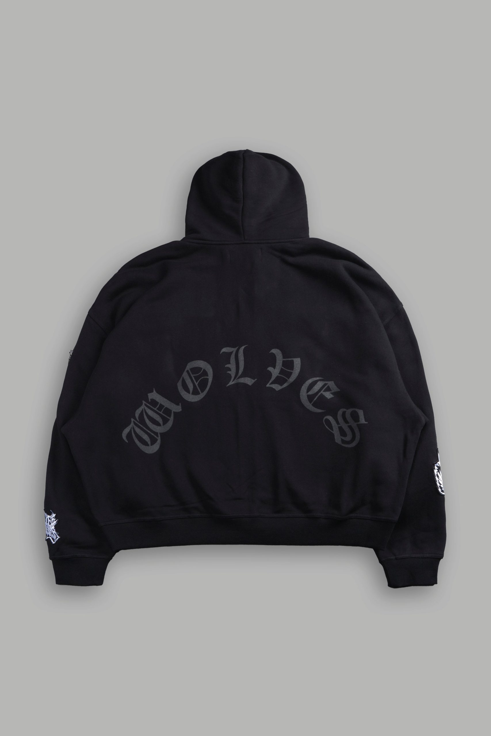 Darc Kulture Vex Double Zip Hoodie in Black - Image 4