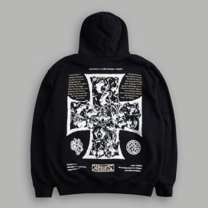 Iron Wolf Pack Pierce Hoodie in Black