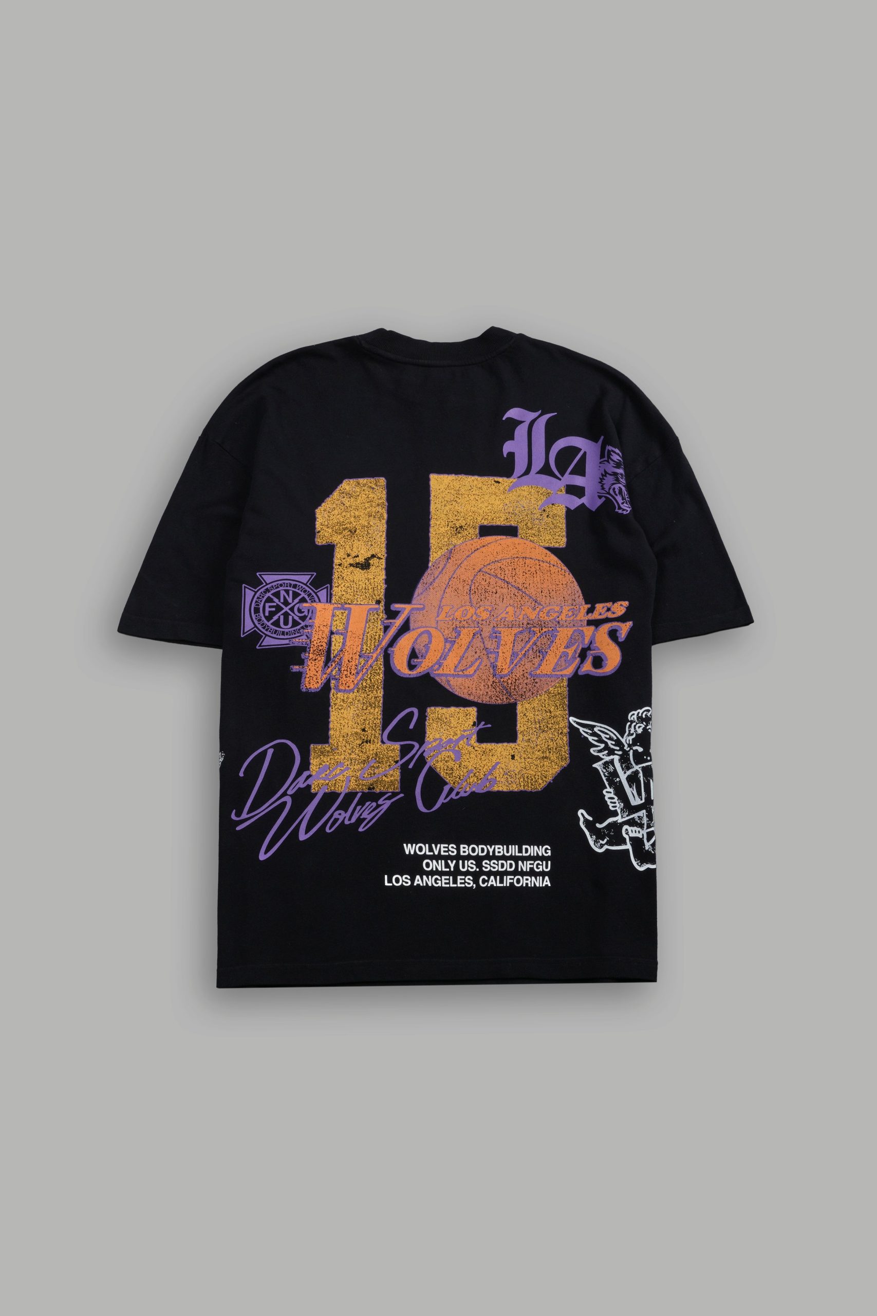 La Has Your Back Premium Oversized Tee in Black