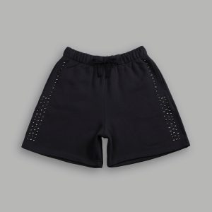 Stud Wolf Post Lounge Sweat Shorts in Black