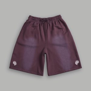 Dual Oversized Osiris Sweat Shorts in Darc Purple Sun Fade