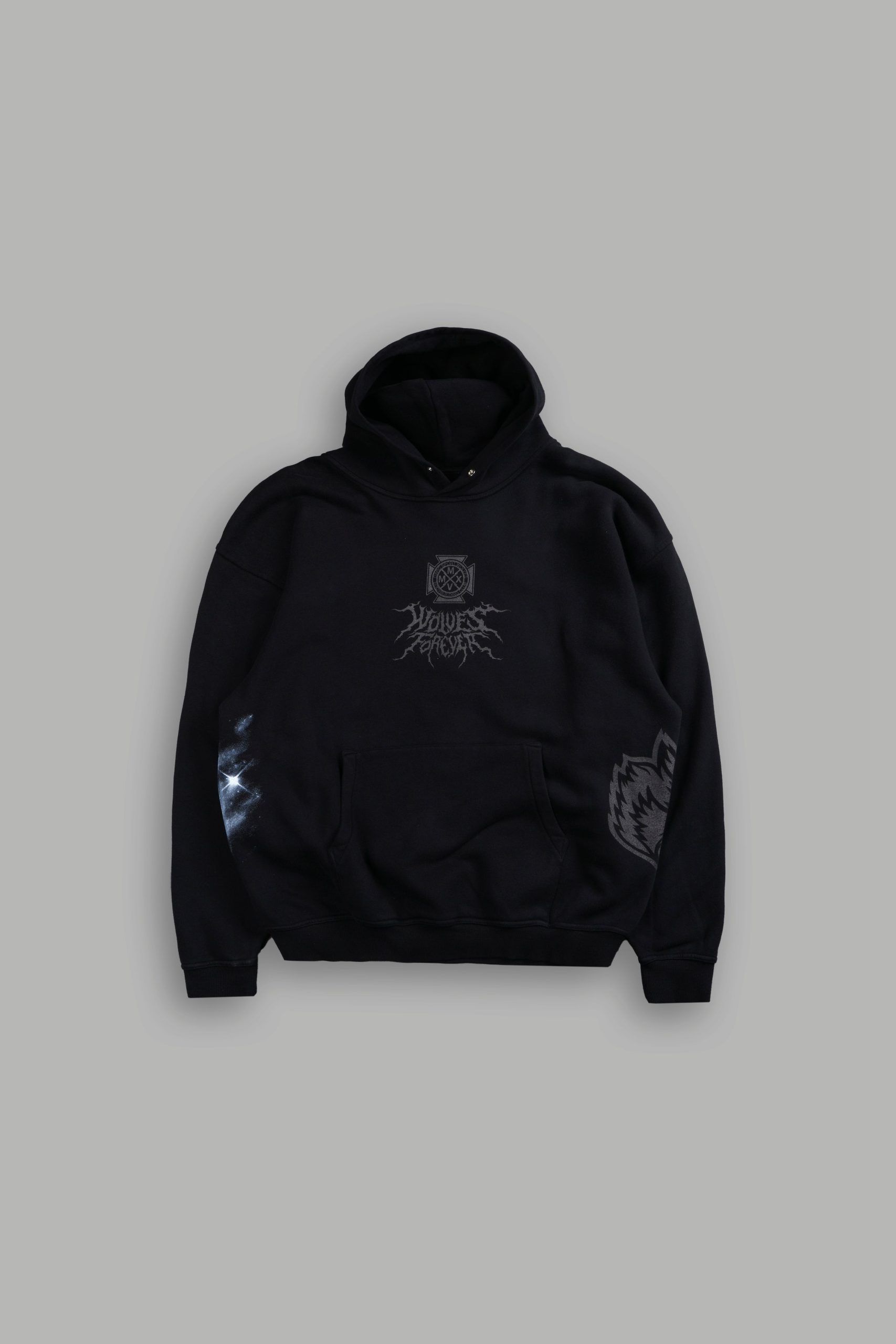Dark Power Pierce Hoodie in Black - Image 3