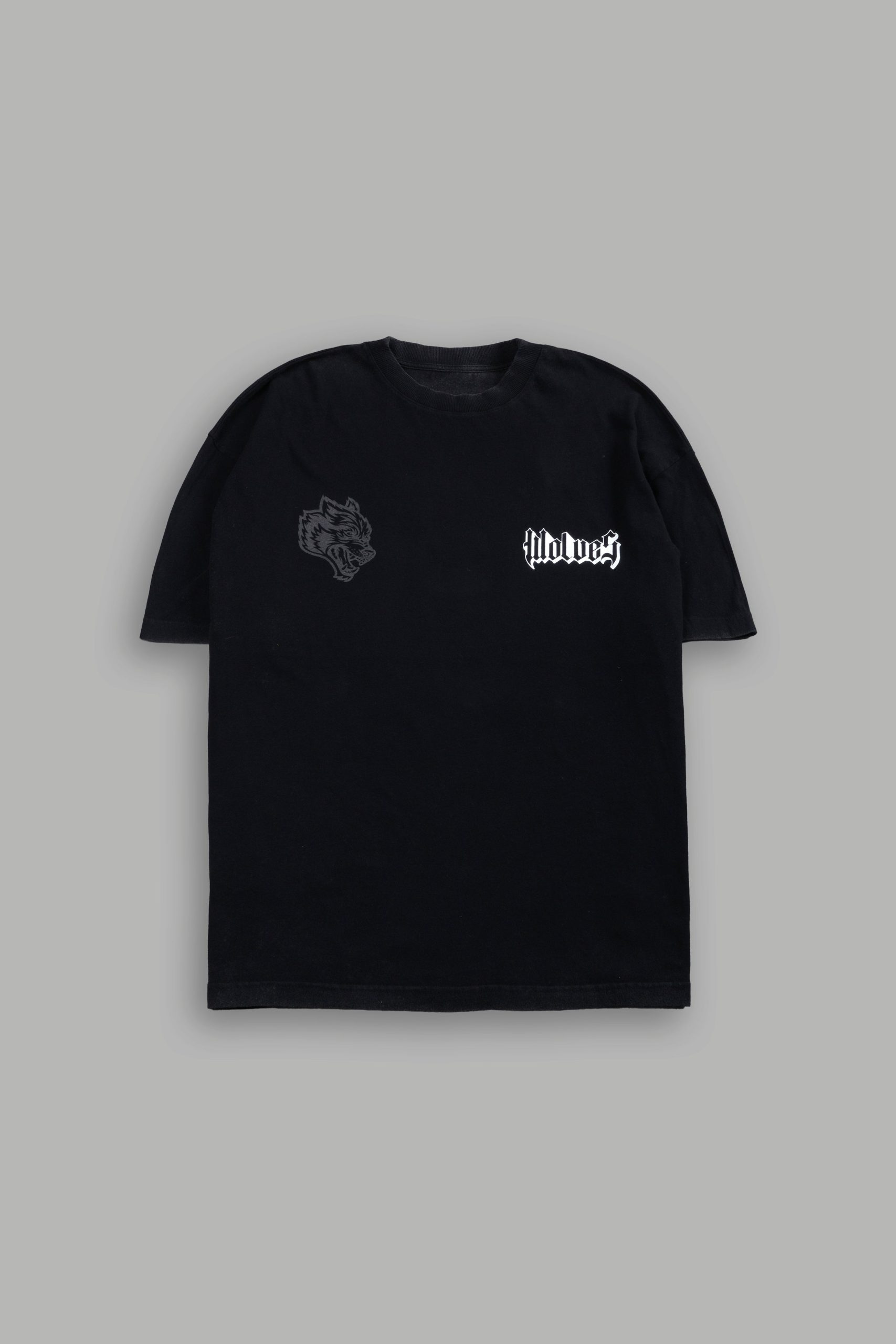Wlvs Fire Premium Oversized Tee in Black - Image 3