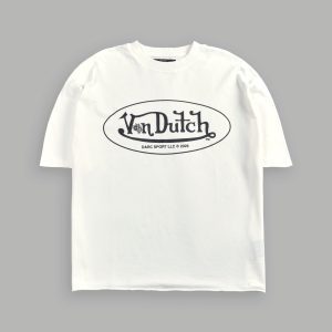 DSVD Legacy Grunge Mid-Length Raw Hem Tee in Cream