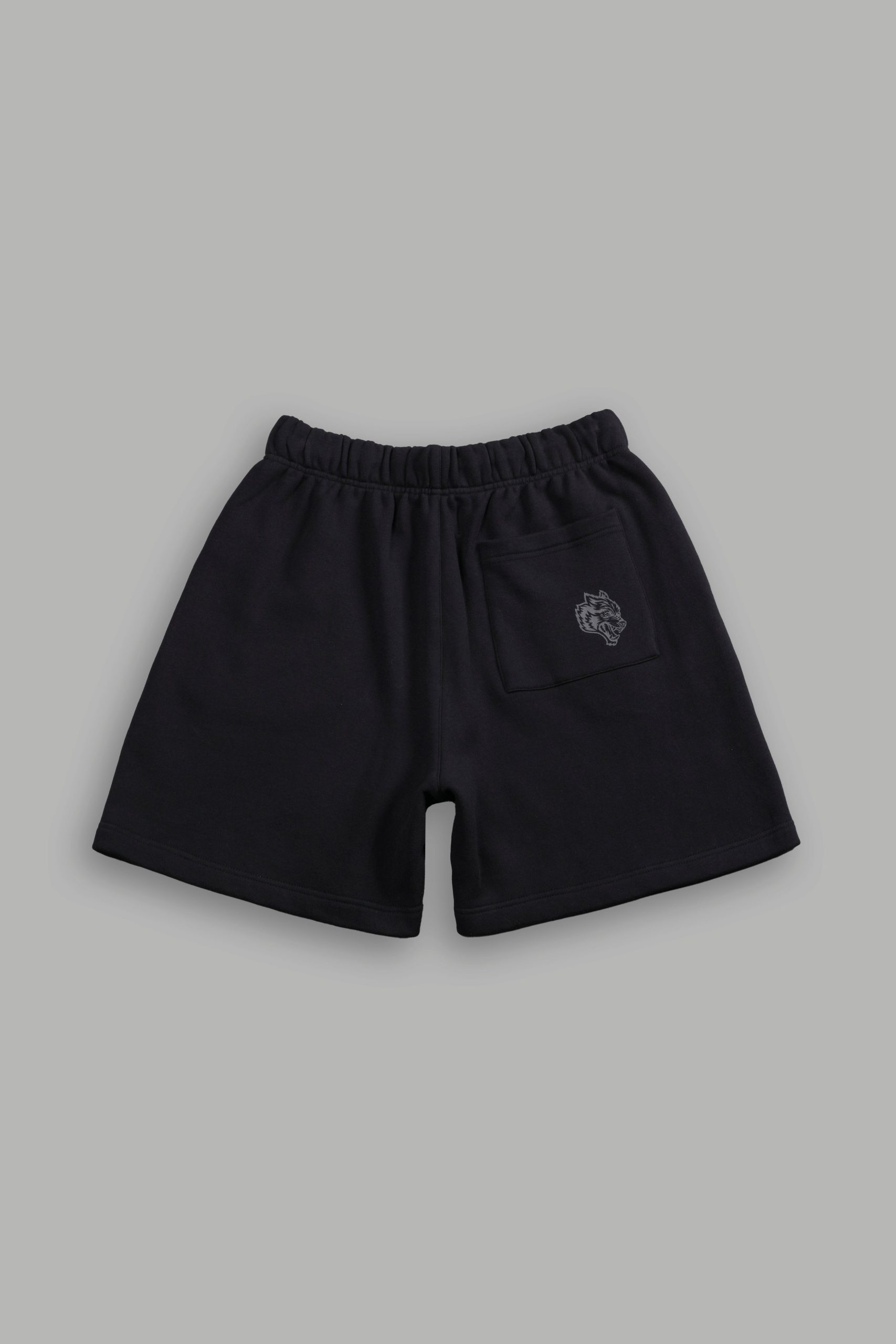 Stud Wolf Post Lounge Sweat Shorts in Black - Image 2