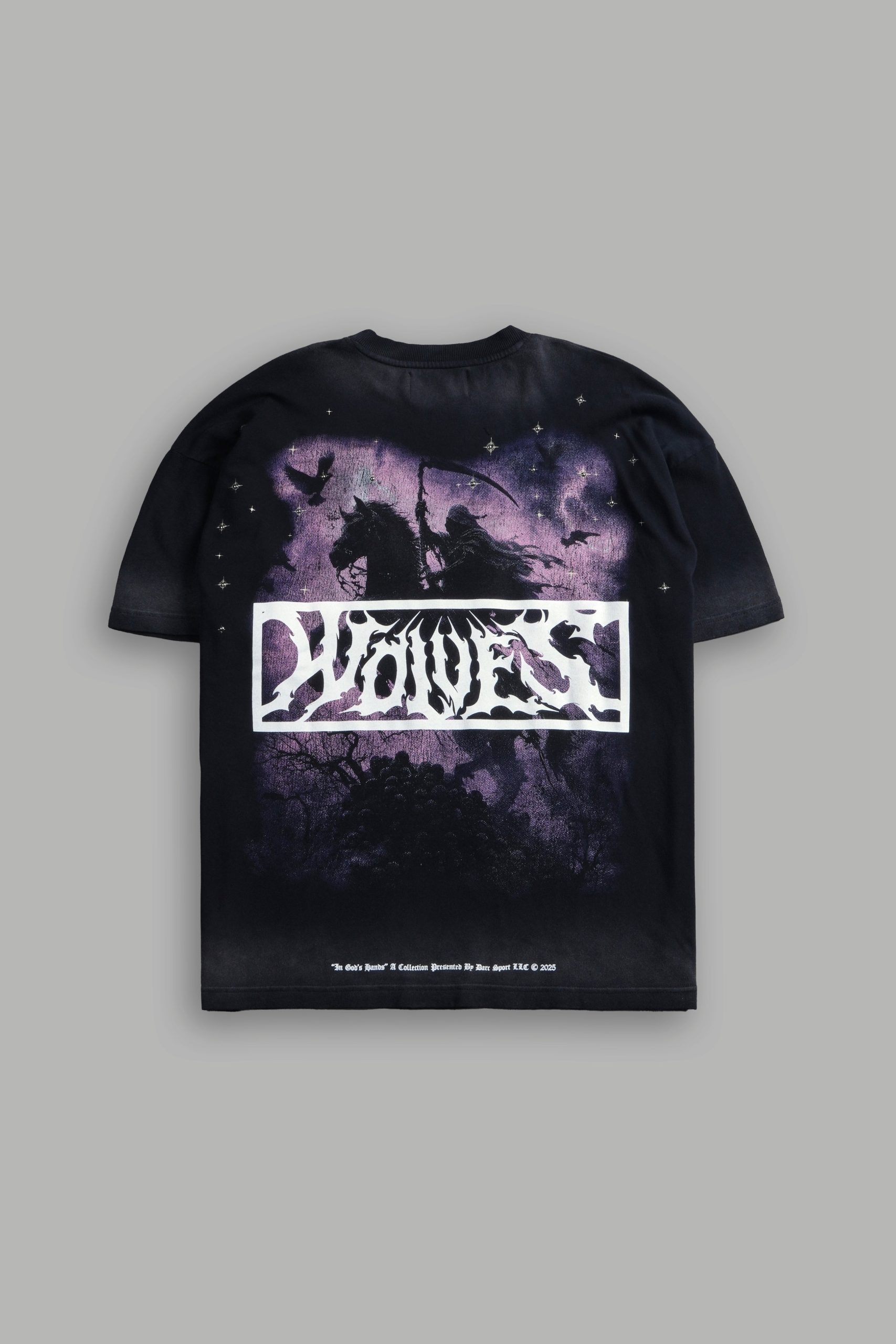 Midnight Horseman Premium Oversized Tee in Black Drift Wash