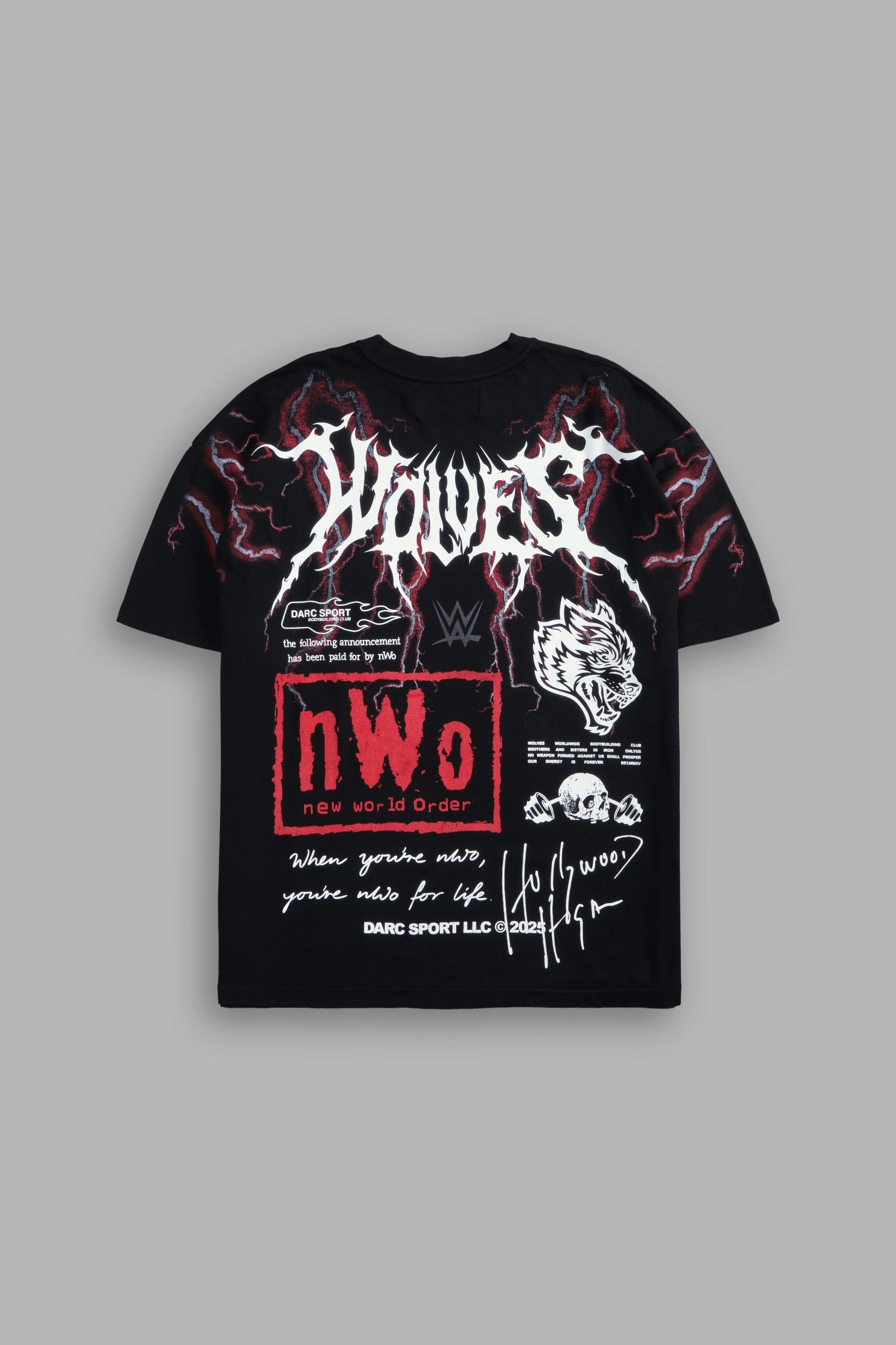 For Life Premium Oversized Tee in Black/Red