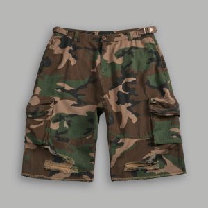 Wolf Chopper Duke Cargo Shorts in Woodland Camo