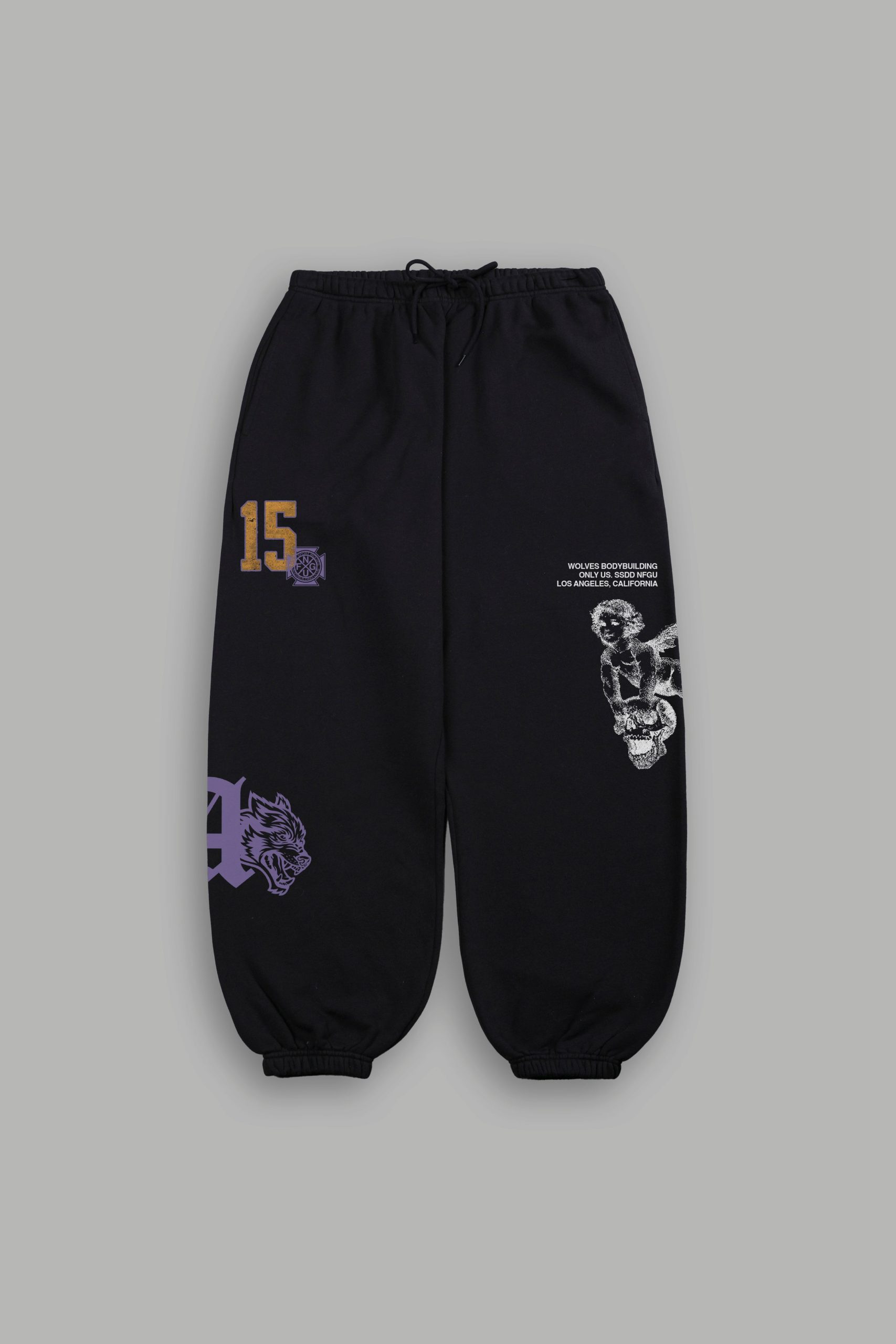 La Has Your Back Lightweight Lounger Sweat Pants in Black