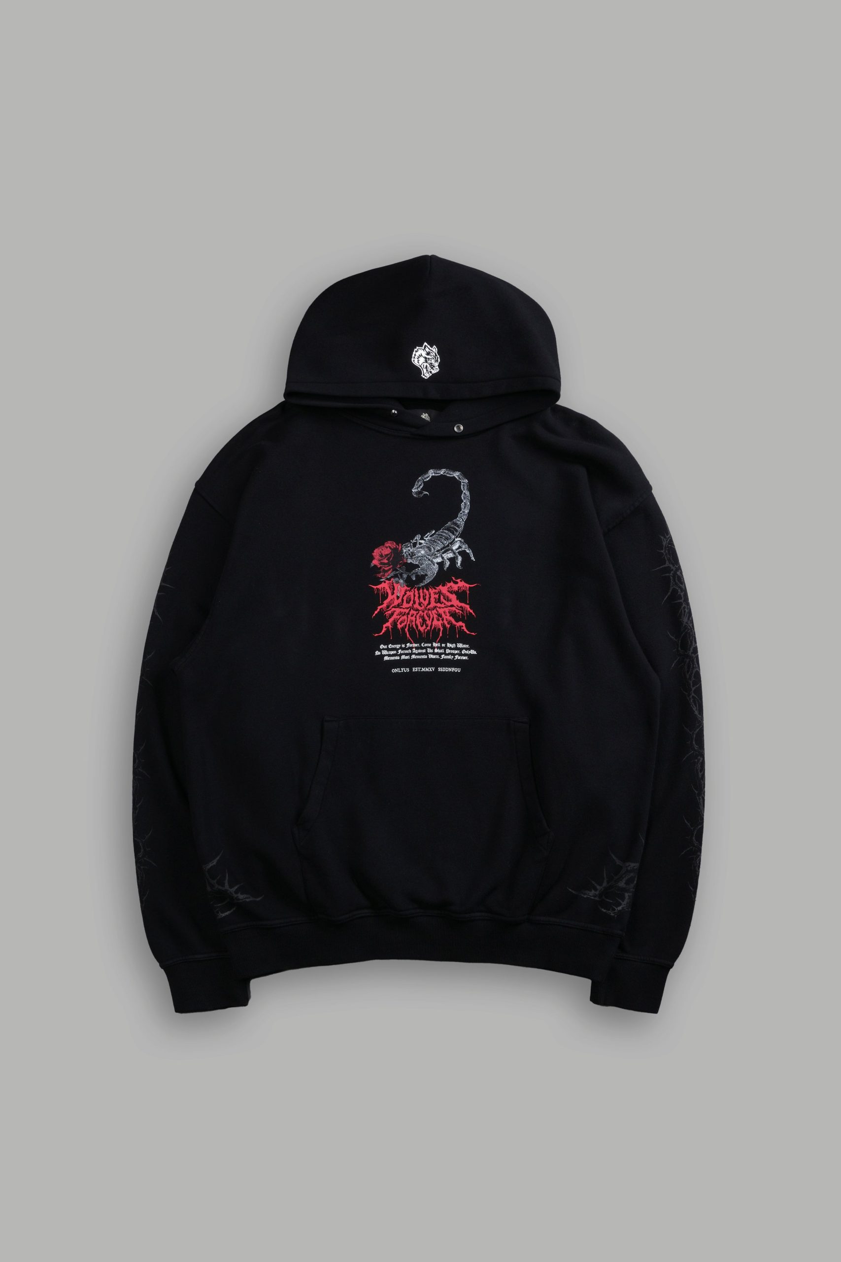 Scorpion Thorns Pierce Hoodie in Black