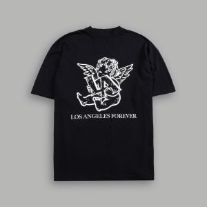 Los Cherub Premium Oversized Tee in Black