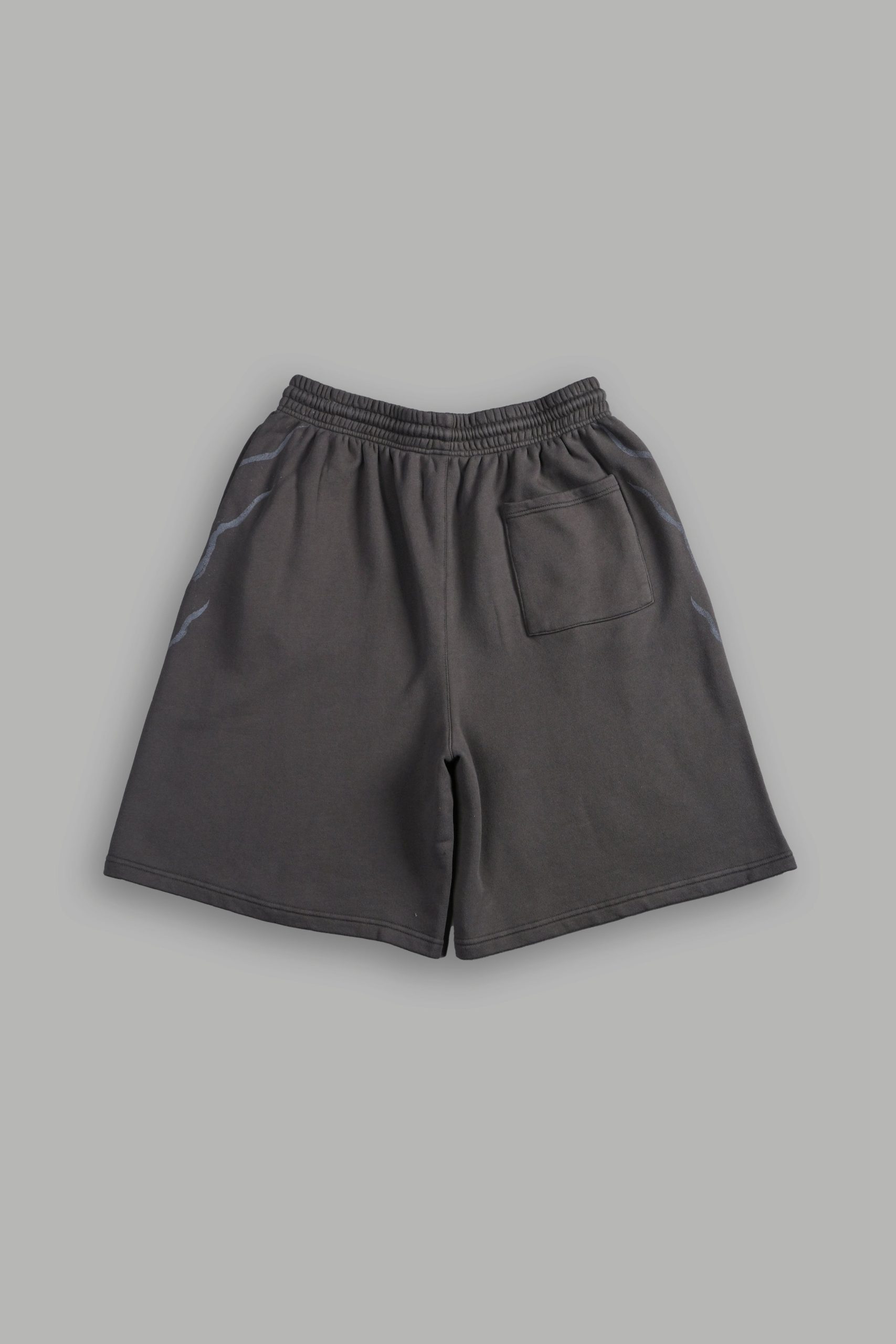 Darc Infernal Oversized Osiris Sweat Shorts in Wolf Gray - Image 3