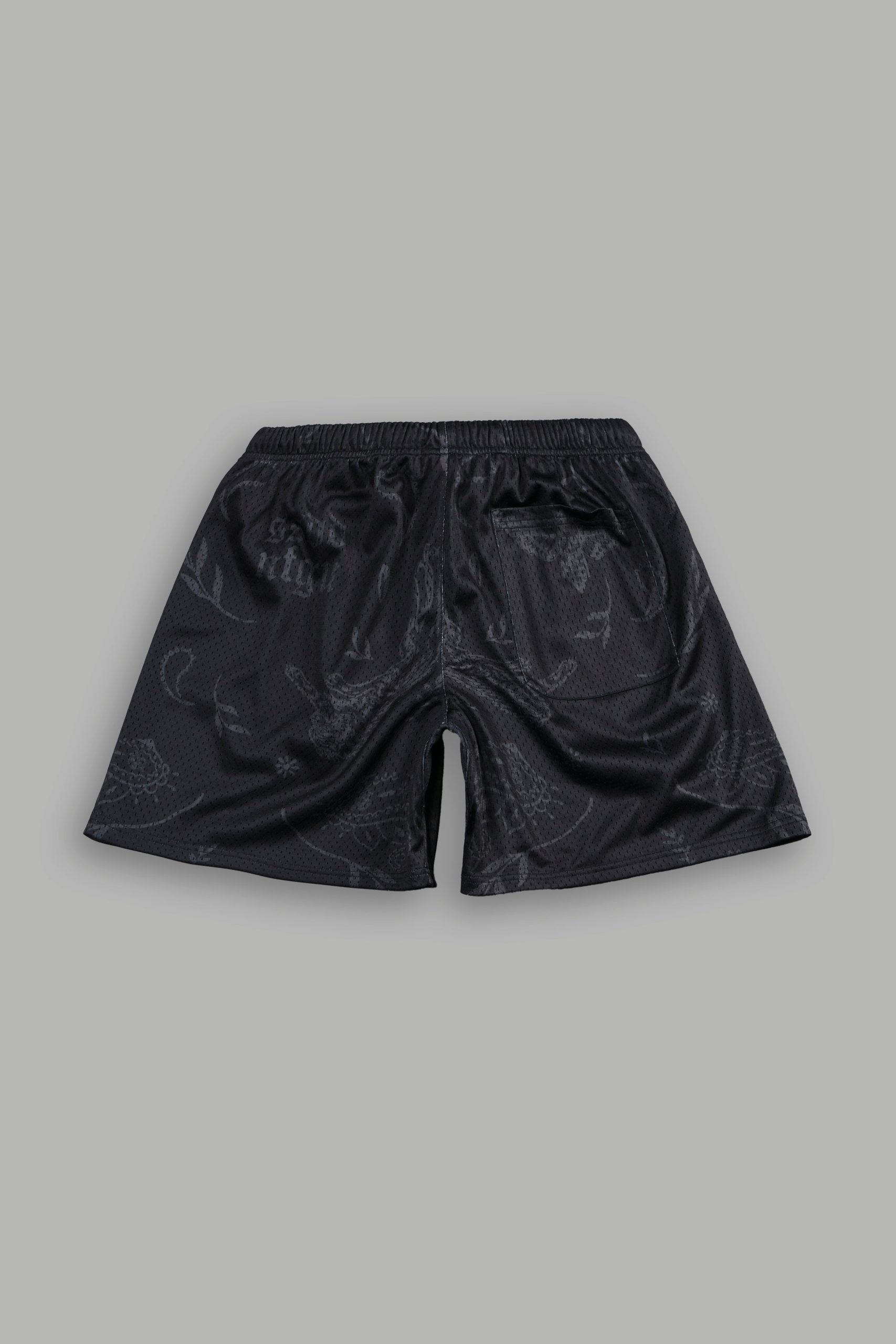 Just Look Up Mesh Shorts in Black - Image 2