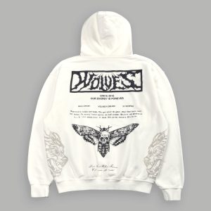 Death's-Head Pierce Hoodie in Cream