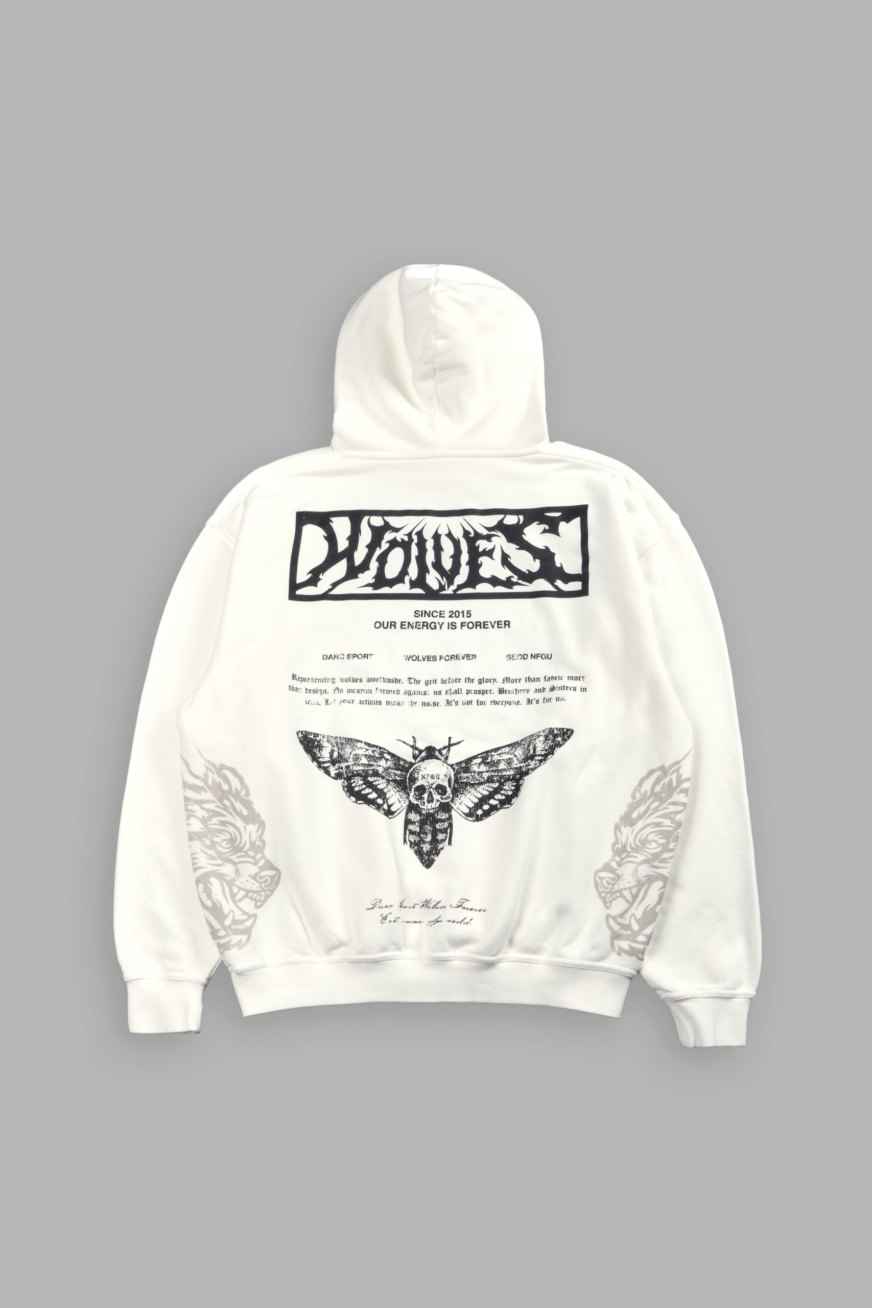 Death's-Head Pierce Hoodie in Cream