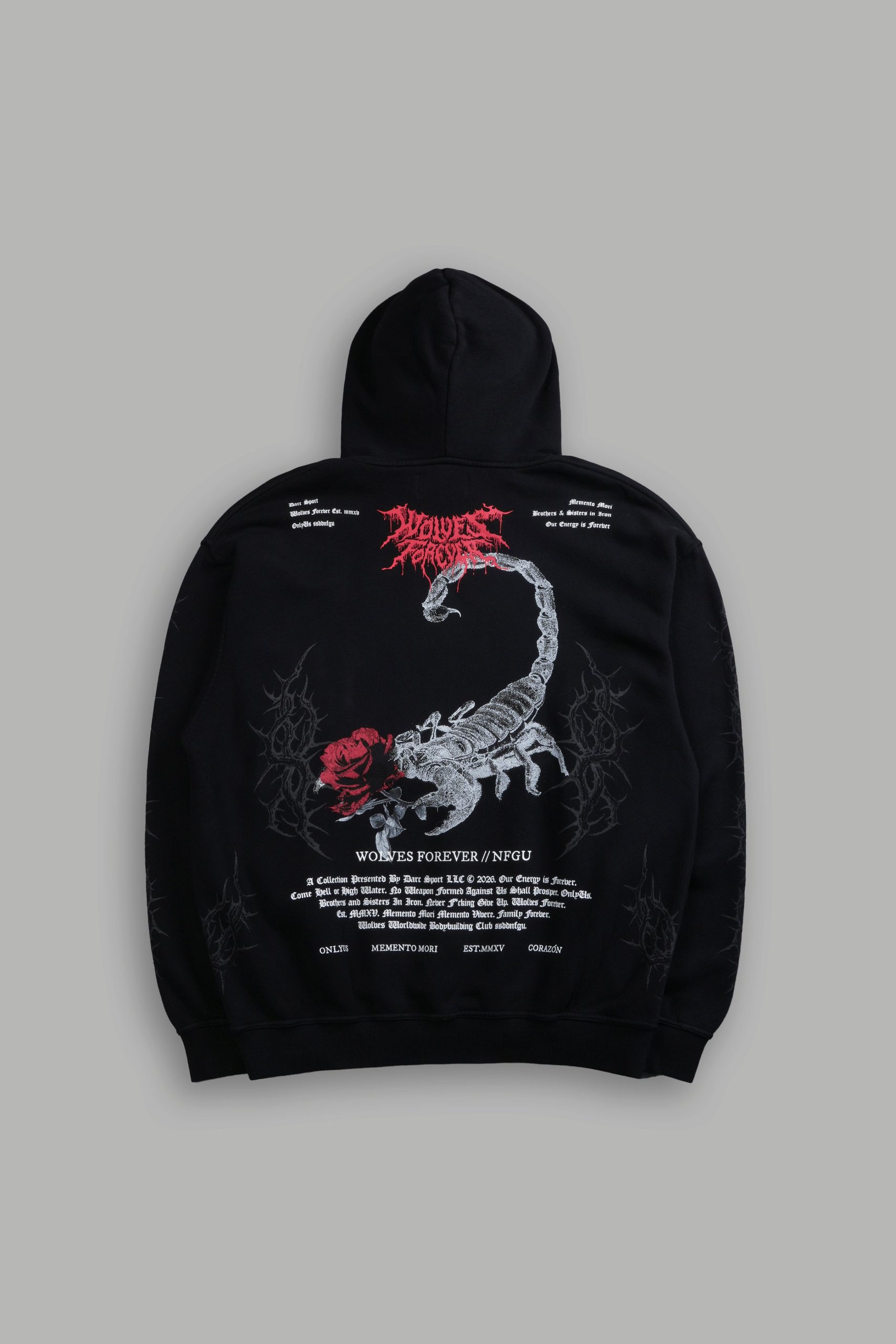 Scorpion Thorns Pierce Hoodie in Black - Image 3