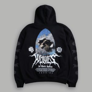 Through the Clouds Pierce Hoodie in Black