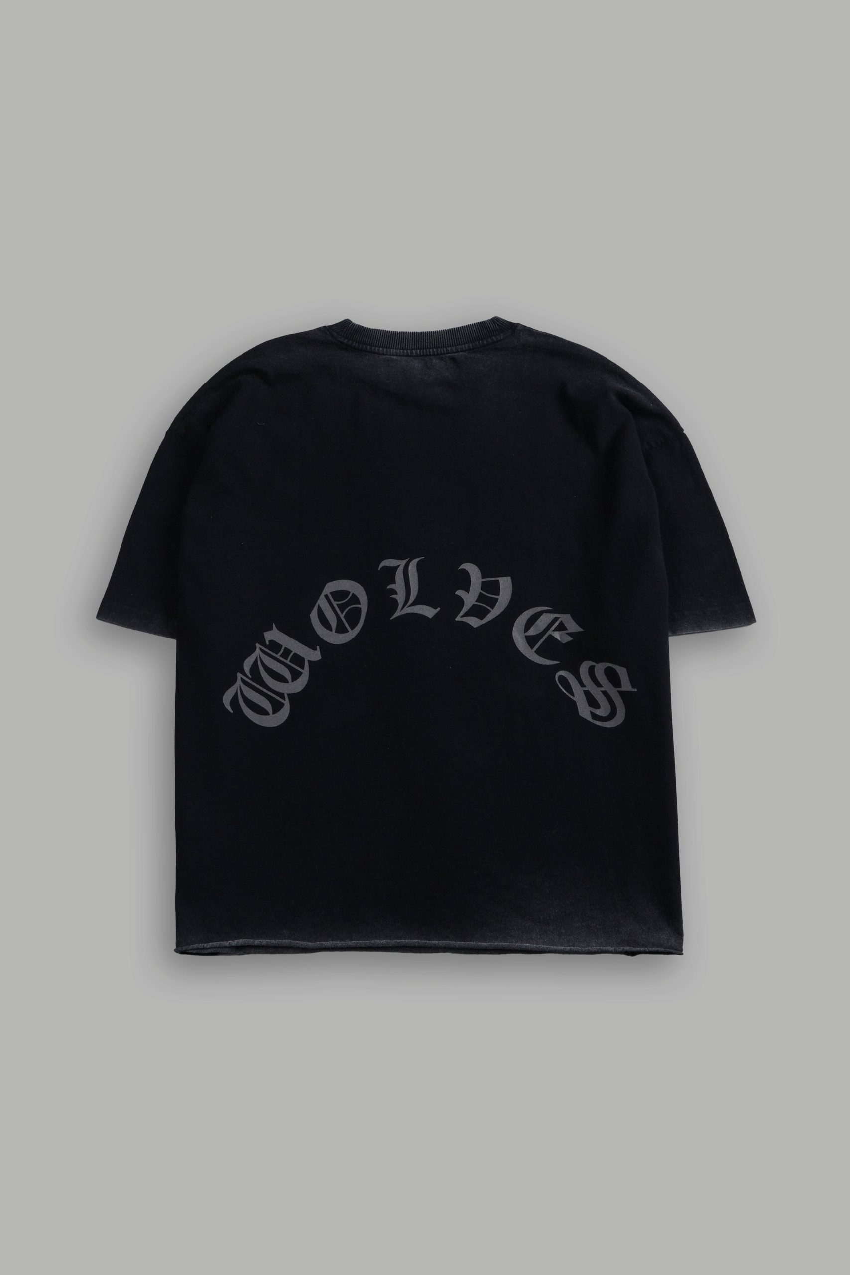DSVD Legacy Grunge Mid-Length Raw Hem Tee in Black - Image 3