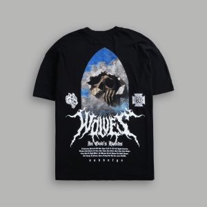 Through The Clouds Premium Oversized Tee in Black