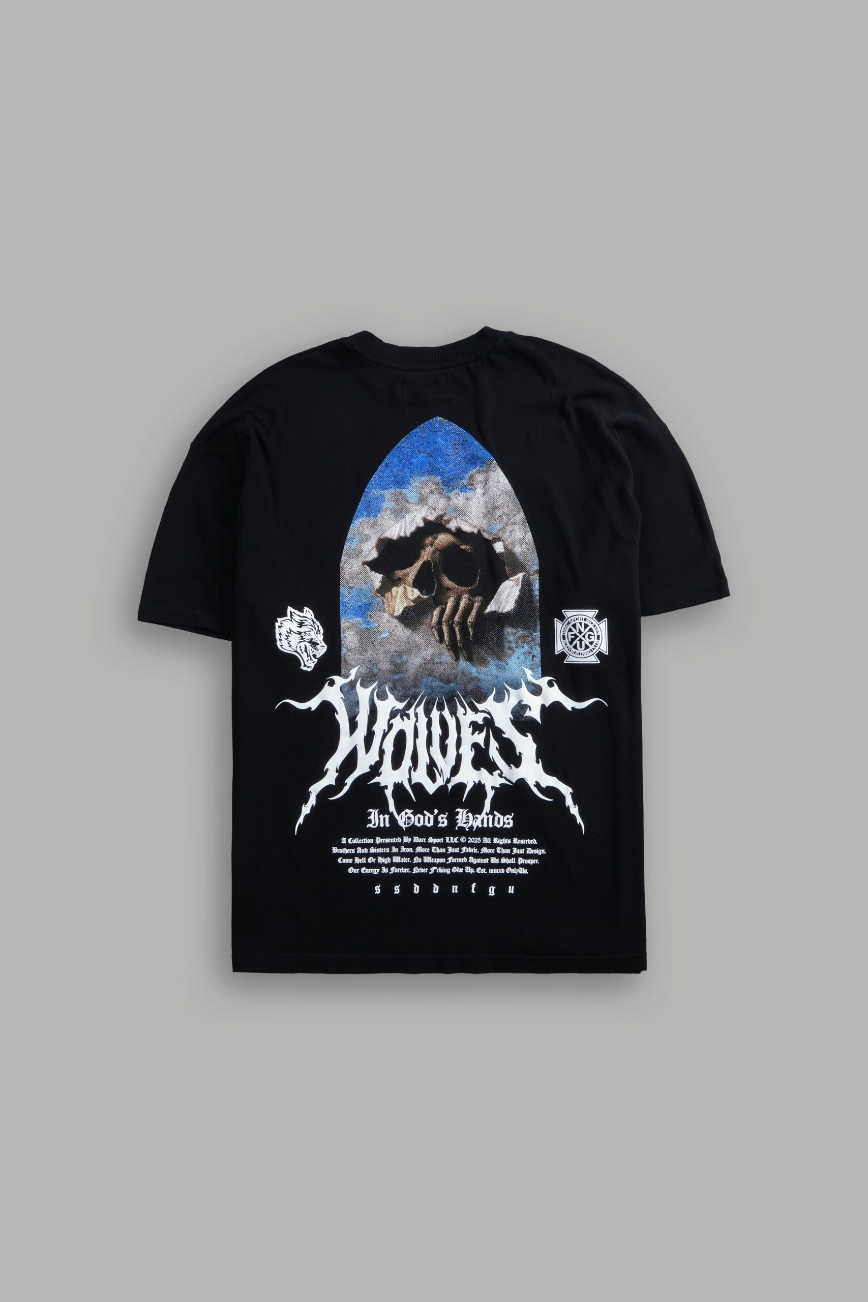 Through The Clouds Premium Oversized Tee in Black