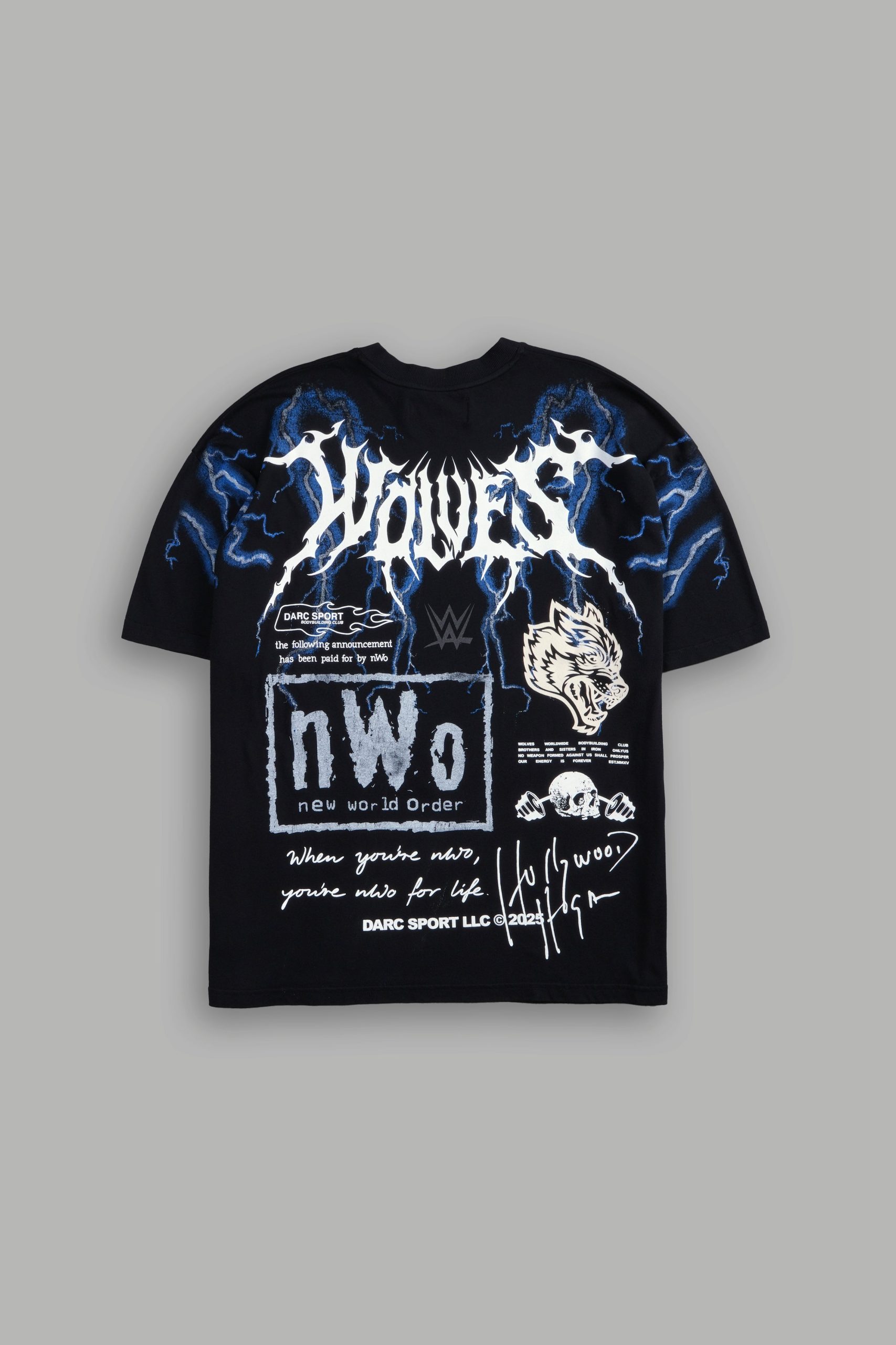 For Life Premium Oversized Tee in Black/Blue