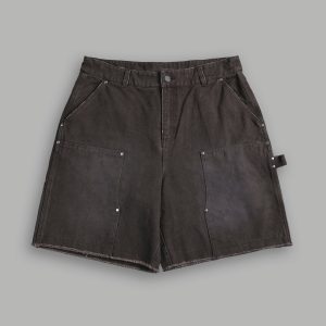Core Chopper Raw Hem Hoffa Shorts in Darc Brown