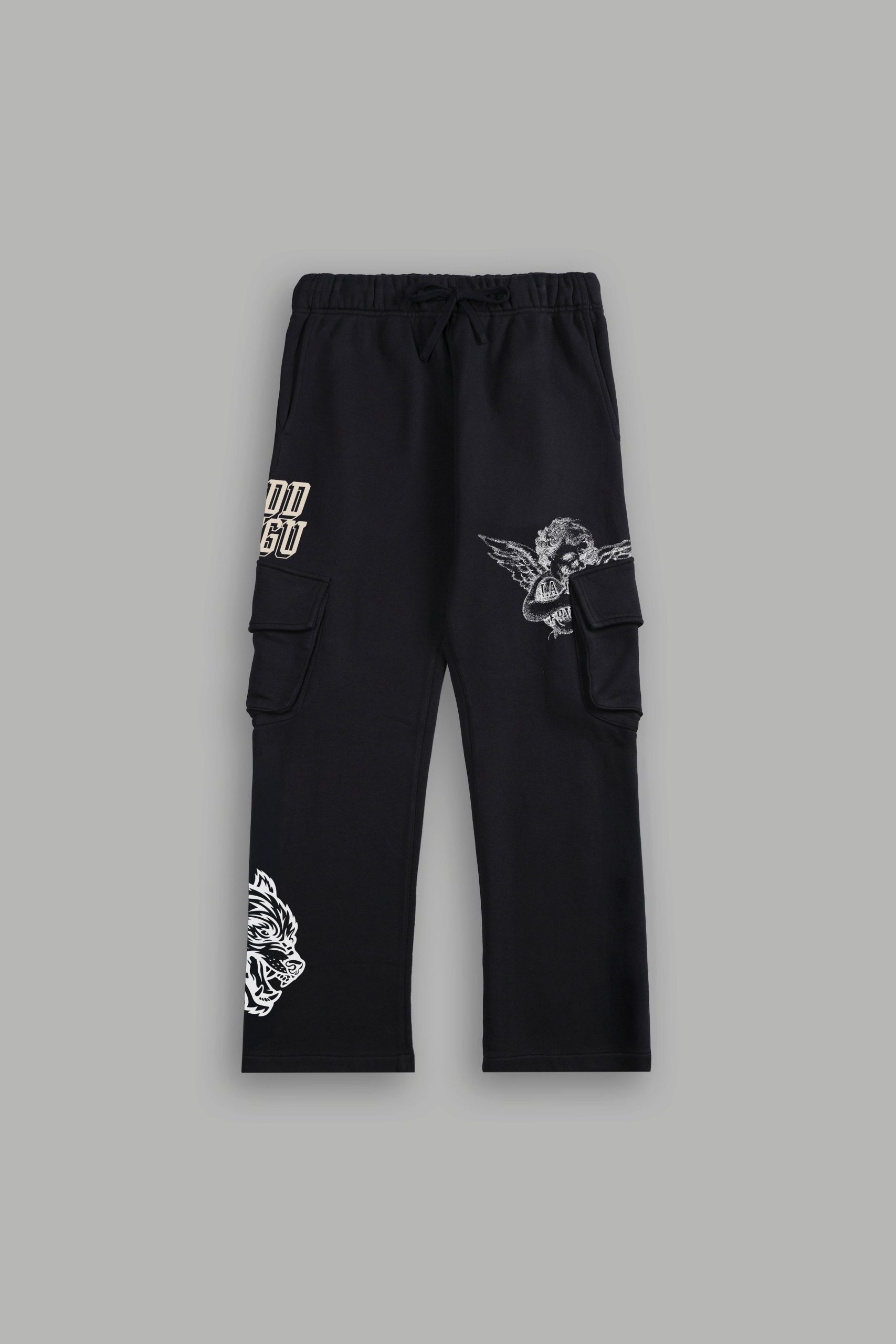 La Ca Frvr Bigelow Cargo Sweat Pants in Black