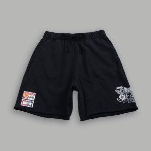 Darc Racer Grunge Oversized Raw Hem Post Lounge Sweat Shorts in Wolf Gray