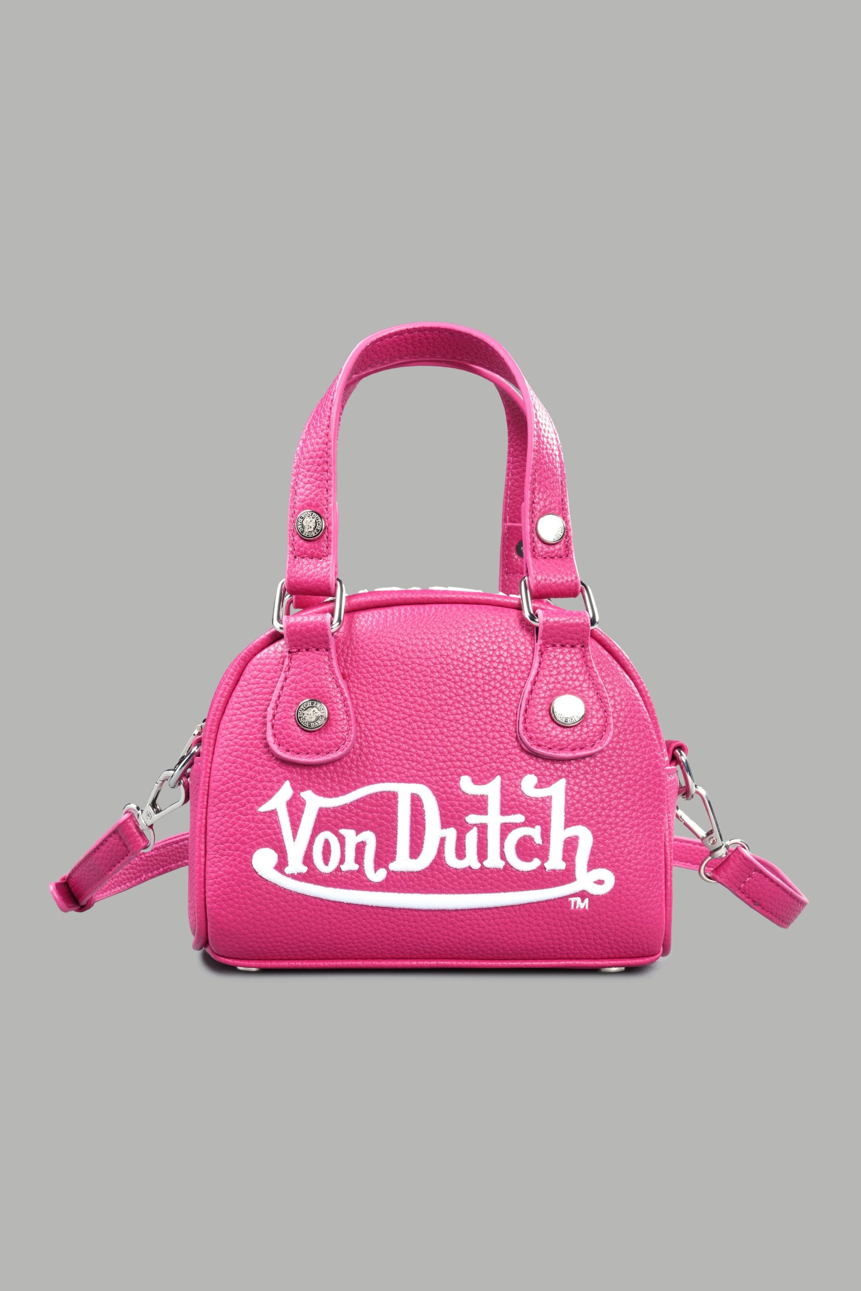 DSVD Collab VD Leather Mini Bowler in Mauve/Pink