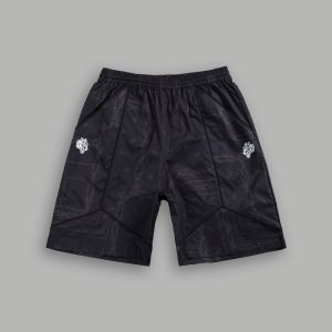 Dual Mens Quinn Track Shorts in Black Thorn Paisley